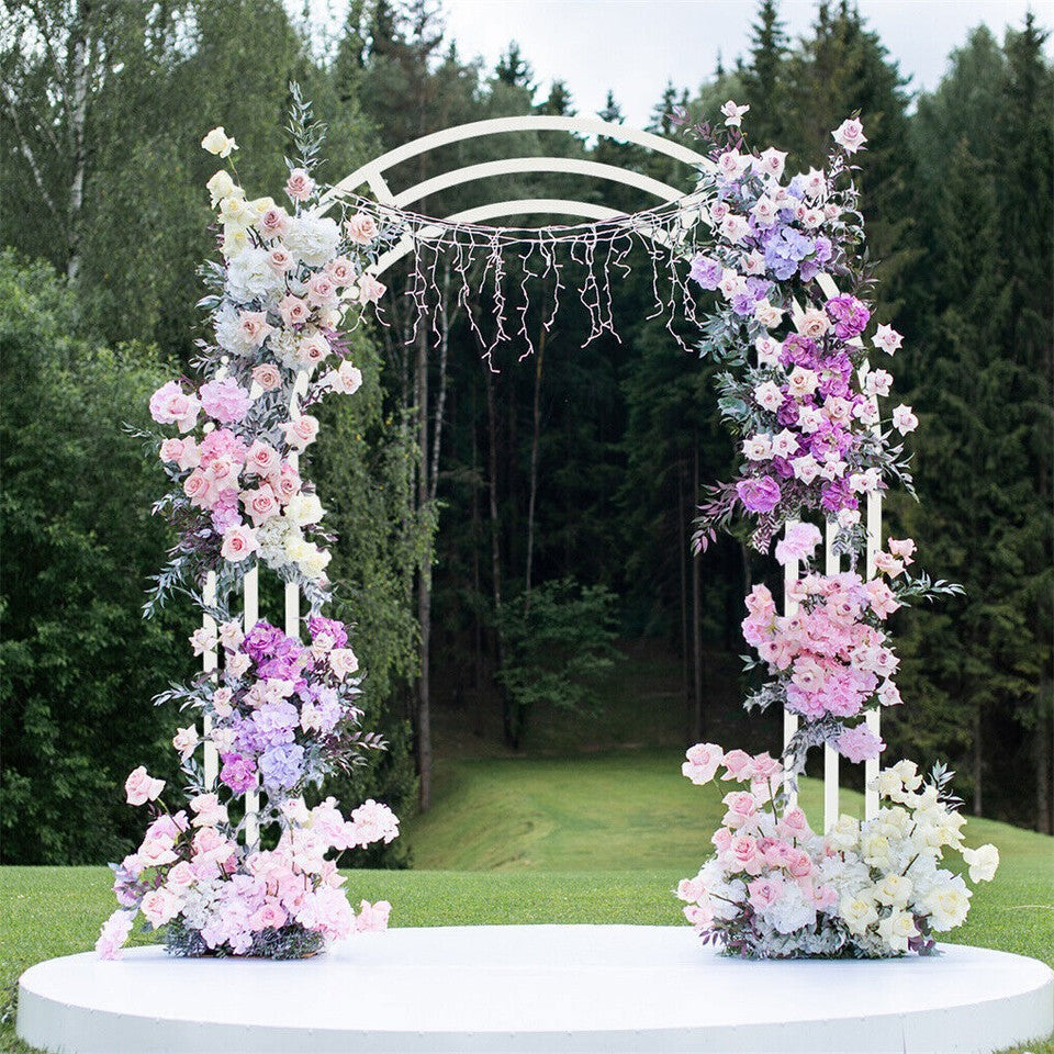 Heavy Strong Metal Wedding Arch Garden Arbor Floral Backdrop Stand Indoor Outdoor V767-HQ-ZJ133