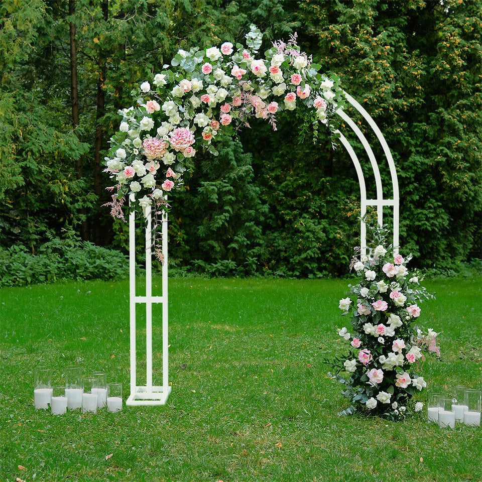 Heavy Strong Metal Wedding Arch Garden Arbor Floral Backdrop Stand Indoor Outdoor V767-HQ-ZJ133