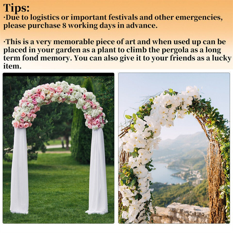 Heavy Strong Metal Wedding Arch Garden Arbor Floral Backdrop Stand Indoor Outdoor V767-HQ-ZJ133