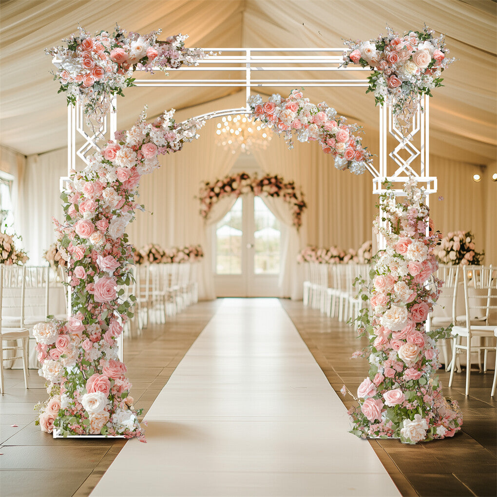 Fin 2.5M Oversized Metal Wedding Arch Stand Proposal Birthday Party Banquet Decor V767-HQ-ZJ1421