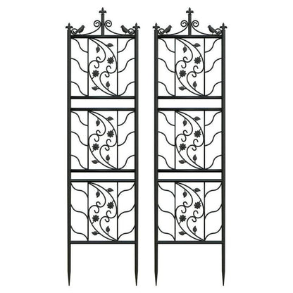 2pcs Metal Garden Trellis Fence for Climbing Plants and Rose Support V767-HW-XZ1149