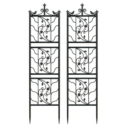 2pcs Metal Garden Trellis Fence for Climbing Plants and Rose Support V767-HW-XZ1149