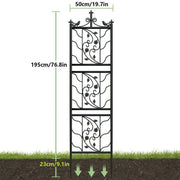 2pcs Metal Garden Trellis Fence for Climbing Plants and Rose Support V767-HW-XZ1149