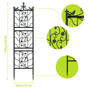 2pcs Metal Garden Trellis Fence for Climbing Plants and Rose Support V767-HW-XZ1149