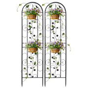 Garden Trellis Climbing Plant Support Patio Wire Lattice Grid Panel Stake Fence V767-HW-ZZ121-G2