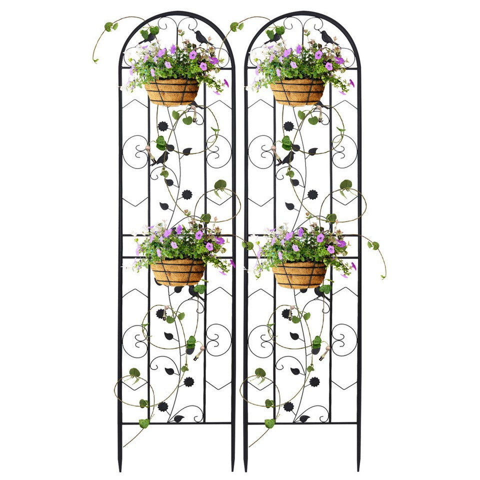 Garden Trellis Climbing Plant Support Patio Wire Lattice Grid Panel Stake Fence V767-HW-ZZ121-G2