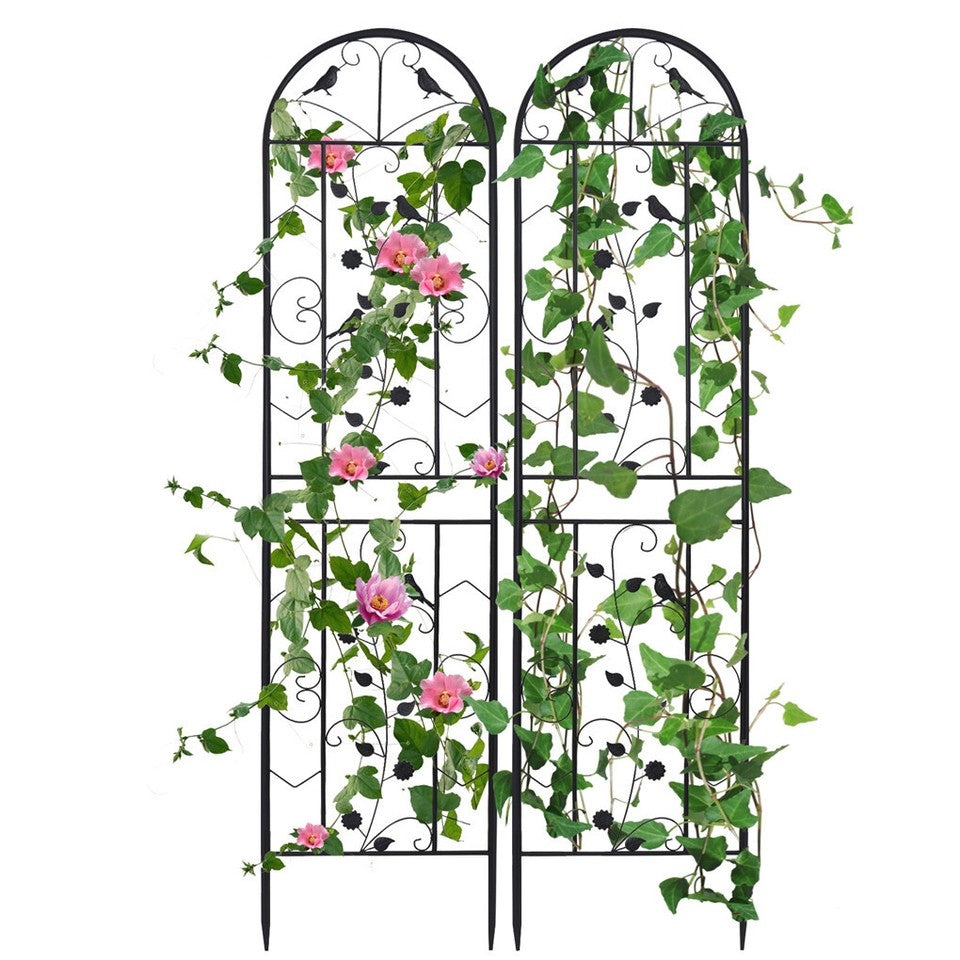Garden Trellis Climbing Plant Support Patio Wire Lattice Grid Panel Stake Fence V767-HW-ZZ121-G2