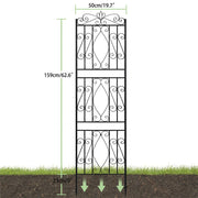 2 Pcs Large Metal Garden Trellis for Outdoor Yard & Patio V767-HW-ZZ122-G2