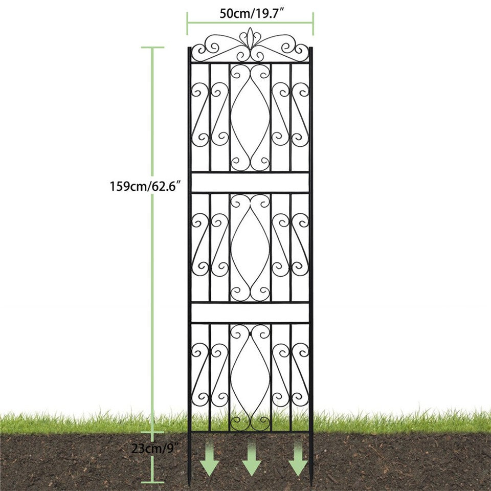 2 Pcs Large Metal Garden Trellis for Outdoor Yard & Patio V767-HW-ZZ122-G2