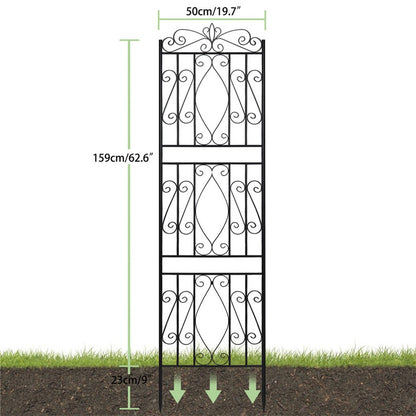 2 Pcs Large Metal Garden Trellis for Outdoor Yard & Patio V767-HW-ZZ122-G2