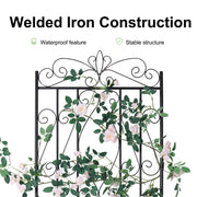 2 Pcs Large Metal Garden Trellis for Outdoor Yard & Patio V767-HW-ZZ122-G2