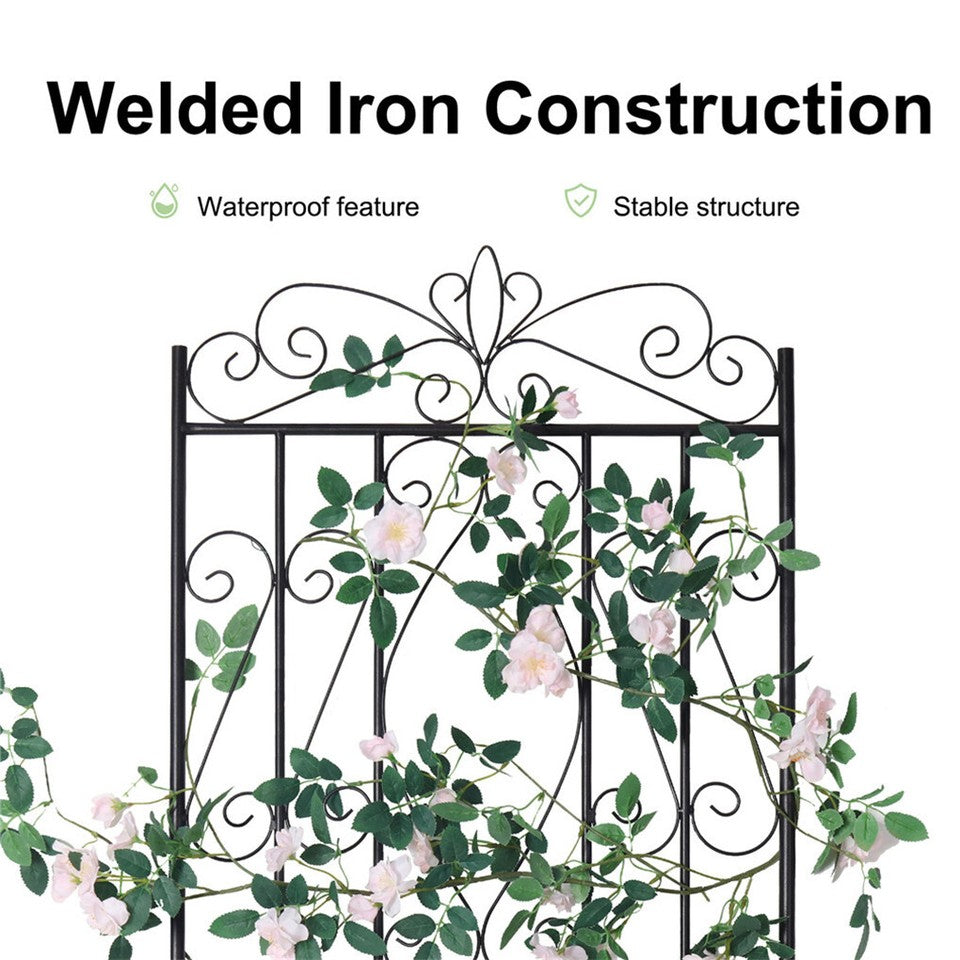 2 Pcs Large Metal Garden Trellis for Outdoor Yard & Patio V767-HW-ZZ122-G2