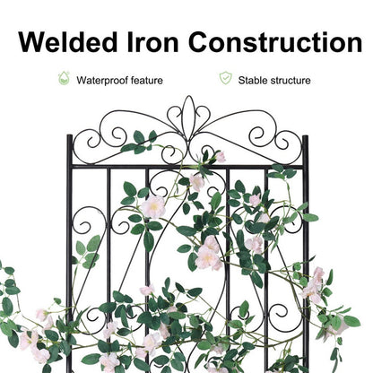 2 Pcs Large Metal Garden Trellis for Outdoor Yard & Patio V767-HW-ZZ122-G2