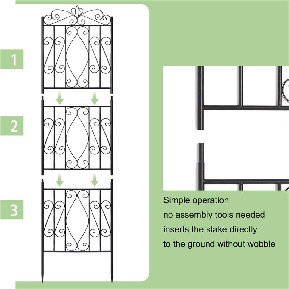 2 Pcs Large Metal Garden Trellis for Outdoor Yard & Patio V767-HW-ZZ122-G2
