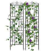 2 Pcs Large Metal Garden Trellis for Outdoor Yard & Patio V767-HW-ZZ122-G2