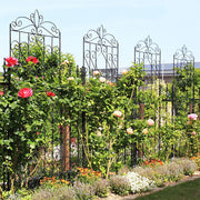 2 Pcs Large Metal Garden Trellis for Outdoor Yard & Patio V767-HW-ZZ122-G2
