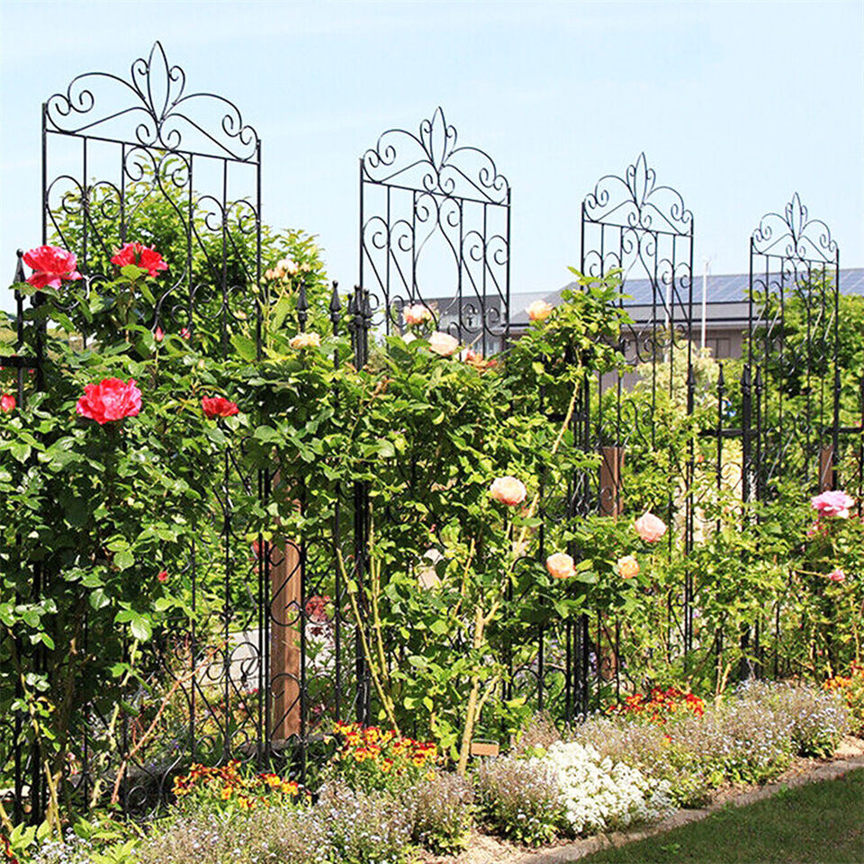 2 Pcs Large Metal Garden Trellis for Outdoor Yard & Patio V767-HW-ZZ122-G2