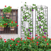 2 Pcs Large Metal Garden Trellis for Outdoor Yard & Patio V767-HW-ZZ122-G2