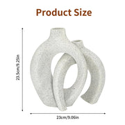 Set of 2 Nordic Boho Hollow Snuggle Vases Resin Flower Vases Living Room Decor V767-JJ-HP1733