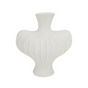 P&P White Nordic Resin Flower Vase with Boho Wabi-Sabi Textured Artistic Design V767-JJ-HP1736-WT