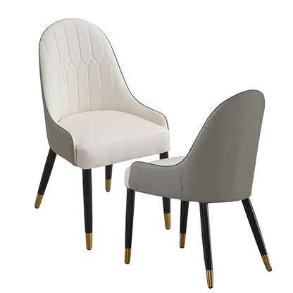 2X Dining Chair Anti-scratch Leather Padded Seat Kitchen Chair V767-JJ-XD1177-BH2-V1