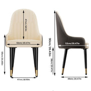 2X Dining Chair Anti-scratch Leather Padded Seat Kitchen Chair V767-JJ-XD1177-BH2-V1