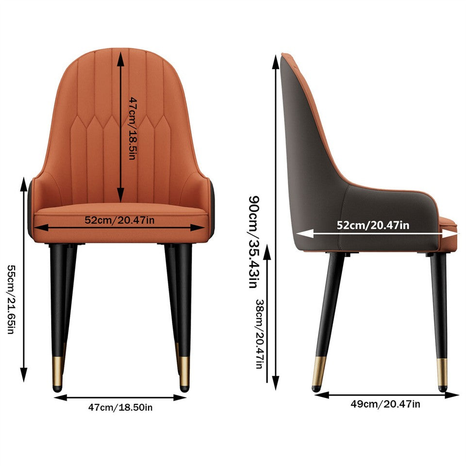 2X Dining Chair Anti-scratch Leather Padded Seat Kitchen Chair V767-JJ-XD1177-JH2-V1
