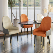 2X Dining Chair Anti-scratch Leather Padded Seat Kitchen Chair V767-JJ-XD1177-JH2-V1