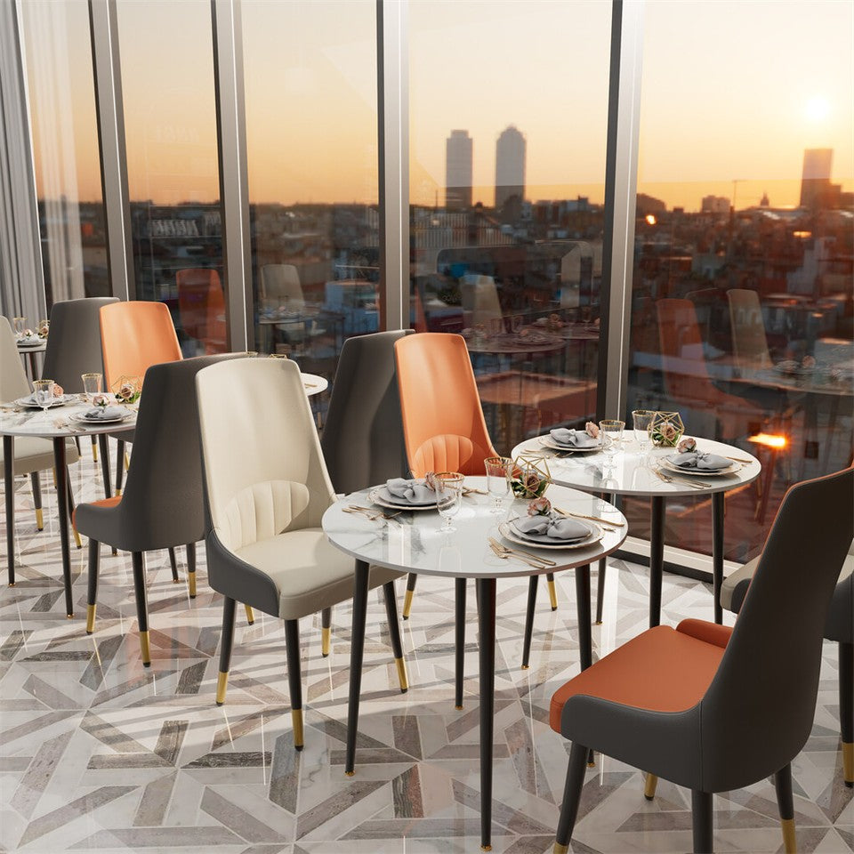 2X Dining Chair Anti-scratch Leather Padded Seat Kitchen Chair V767-JJ-XD1177-JH2-V1