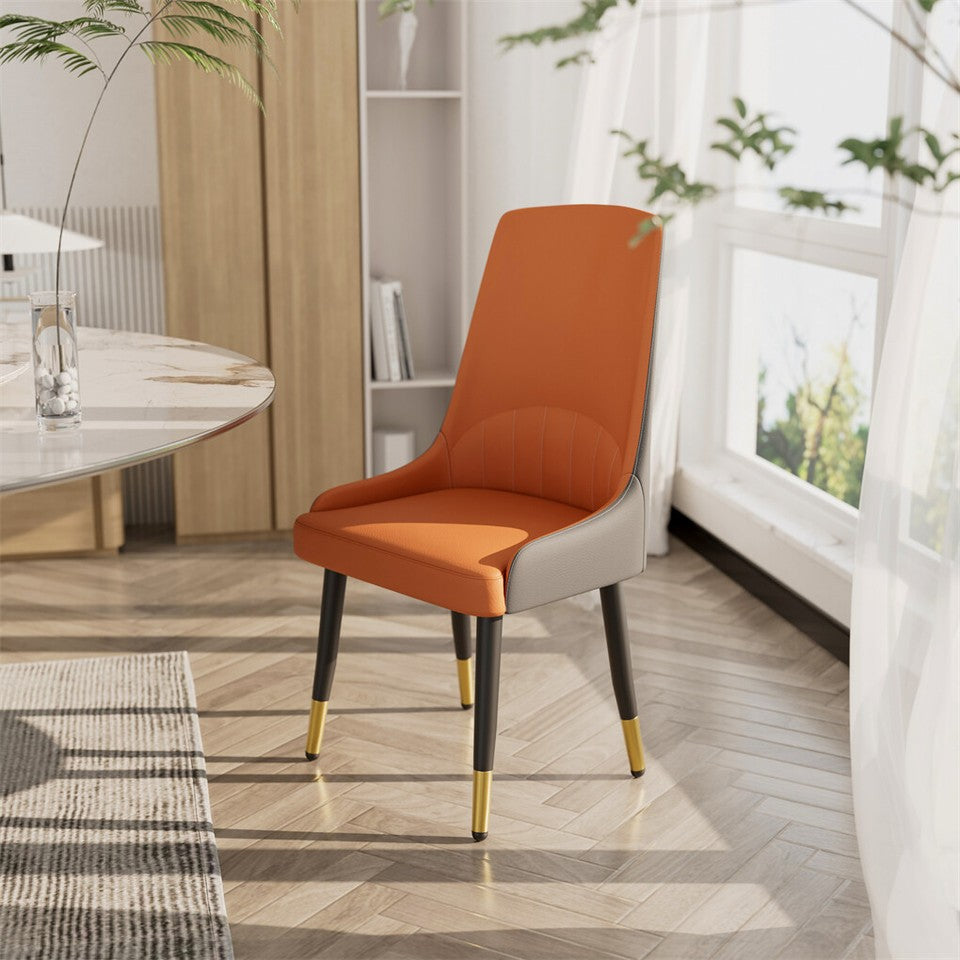 2X Dining Chair Anti-scratch Leather Padded Seat Kitchen Chair V767-JJ-XD1178-JH2-V1