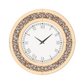 P&P Brown Crushed Diamond Oversized Wall Clock Elegant Accent 80x80cm V767-JJ-XM1369-BN80