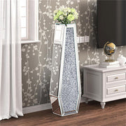 Silver Mirrored Floor Vase Luxury Diamond Flower Vase Living Room Home Office V767-JJ-XM1718