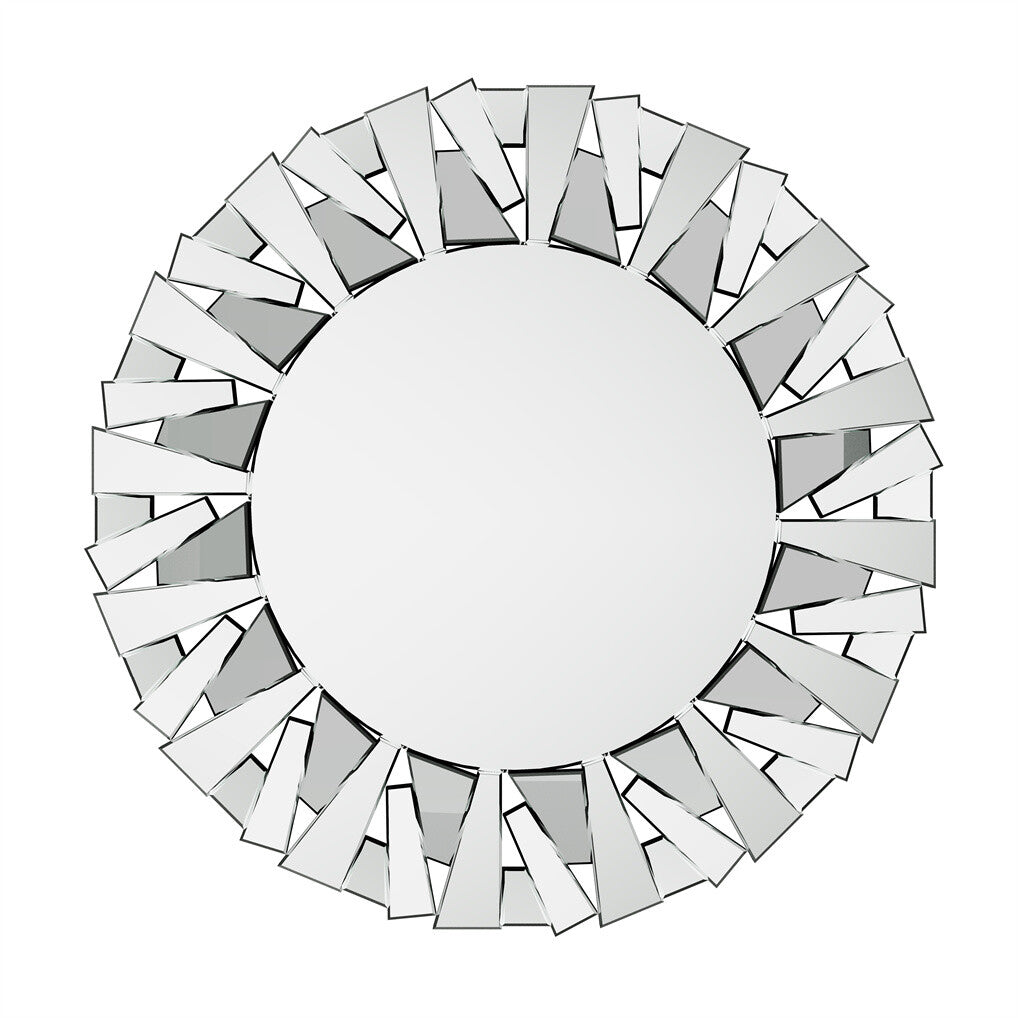 Silver Sunburst Round Wall Mirror V767-JJ-XM768-V1