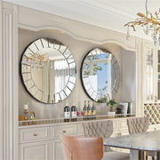 Ultra-modern Round Accent Mirror Venetian Ornate Mirror Decorative Wall Mirror V767-JJ-XM769