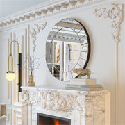 Ultra-modern Round Accent Mirror Venetian Ornate Mirror Decorative Wall Mirror V767-JJ-XM769