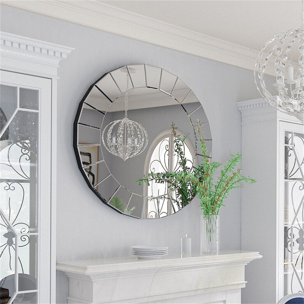 Ultra-modern Round Accent Mirror Venetian Ornate Mirror Decorative Wall Mirror V767-JJ-XM769