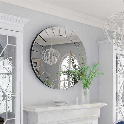 Ultra-modern Round Accent Mirror Venetian Ornate Mirror Decorative Wall Mirror V767-JJ-XM769