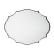 Beveled Silver Oval Wall Mirror Versatile Frameless Design for Vertical or Horizontal Display V767-JJ-XM774-M-V1
