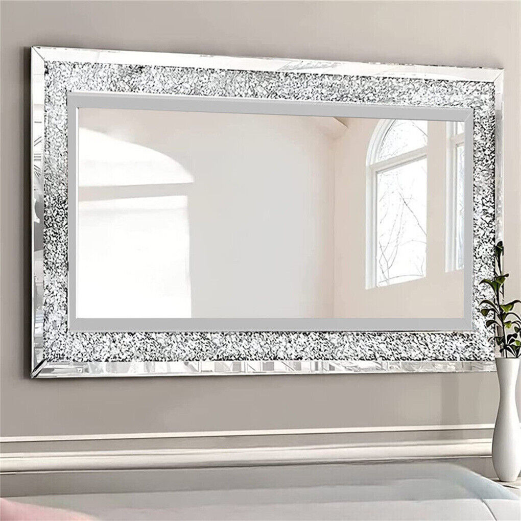 Xxxl Large Gorgeous Diamond Wall Mirror Crushed Crystal Long Full Length Mirror V767-JJ-XM798-G1