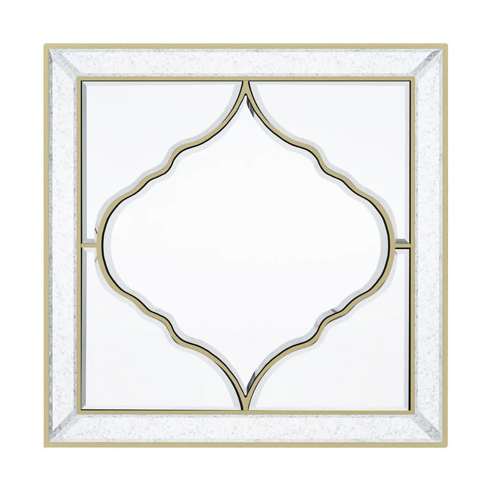 High-grade Unique Decorative Accent Mirror Elegant Square Wall Silver HD Mirror V767-JJ-XM963-60CM