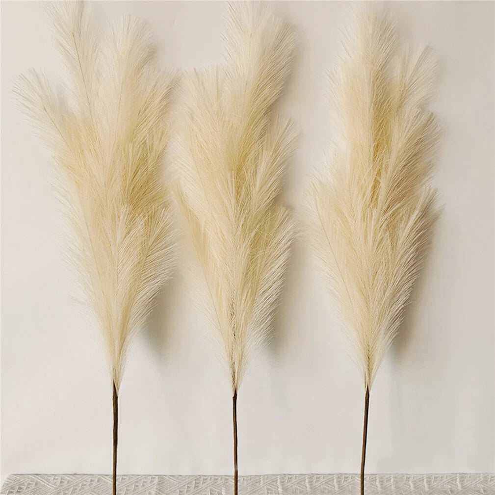 110CM Artificial Pampas Grass Large Tall Fluffy Faux Bulrush Reed Grass Bunch for Home Wedding Boho Decor V767-JJ-XR631-BG