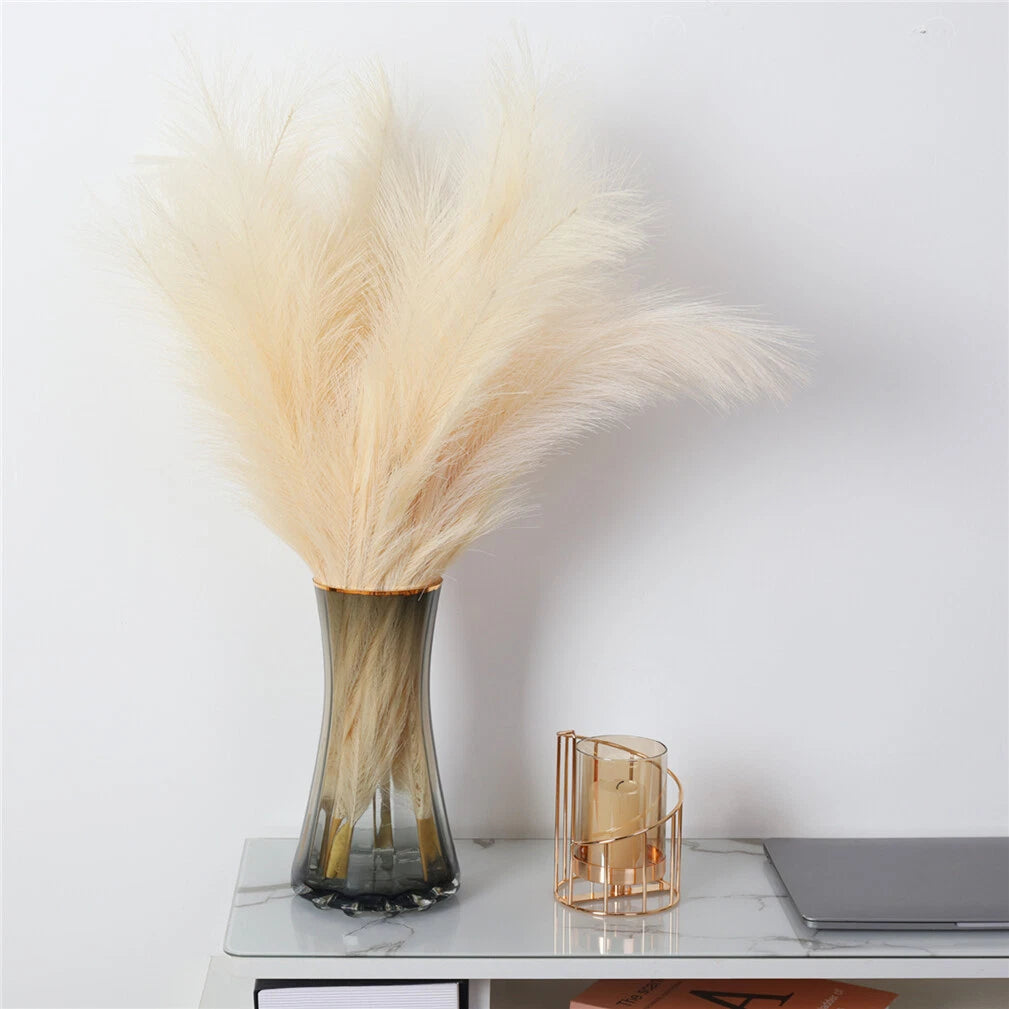 110CM Artificial Pampas Grass Large Tall Fluffy Faux Bulrush Reed Grass Bunch for Home Wedding Boho Decor V767-JJ-XR631-BG
