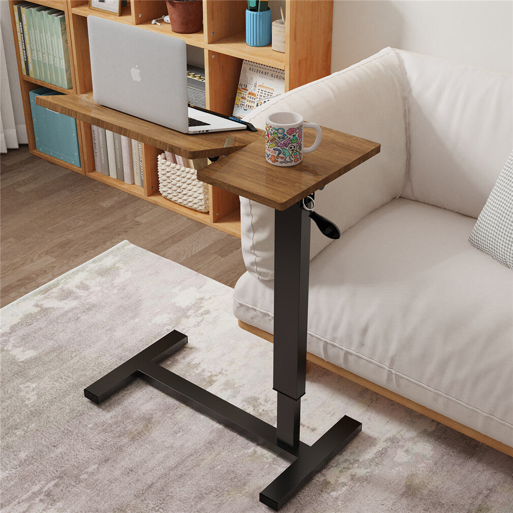 Premium height Adjustable Overbed Bedside Table With Wheels Solid Tilt Tray Table V767-JJ-XT1336