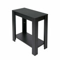 Rustic 2 Tier Side Table Open Accent Table Bedside Storage Slim Coffee End Table V767-JJ-XT411-G1