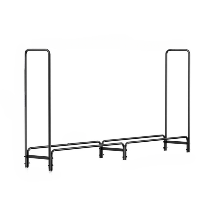 233cm Extra Long Heavy Duty Firewood Log Rack Metal Storage Holder Garden Indoor V767-JJ-XZ112-V1