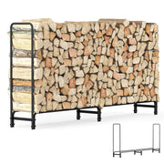 233cm Extra Long Heavy Duty Firewood Log Rack Metal Storage Holder Garden Indoor V767-JJ-XZ112-V1