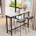 Xxl Marble Kitchen Bar Table Counter Breakfast Dining Table W/ Thicken Metal Leg V767-JJ-XZ1161-BLB-V1