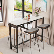 Xxl Marble Kitchen Bar Table Counter Breakfast Dining Table W/ Thicken Metal Leg V767-JJ-XZ1161-BLB-V1