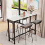 Xxl Marble Kitchen Bar Table Counter Breakfast Dining Table W/ Thicken Metal Leg V767-JJ-XZ1161-BLB-V1
