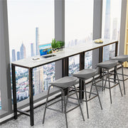 Xxl Marble Kitchen Bar Table Counter Breakfast Dining Table W/ Thicken Metal Leg V767-JJ-XZ1161-BLB-V1